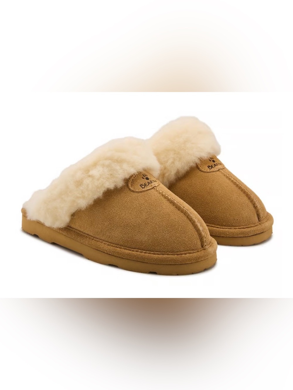 BearPaw Little Kid’s Chestnut Suede Slippers New size 3